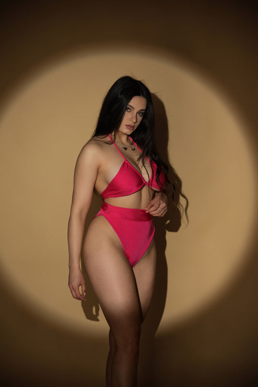 Sun Kissed Bikini in Pink High Waist