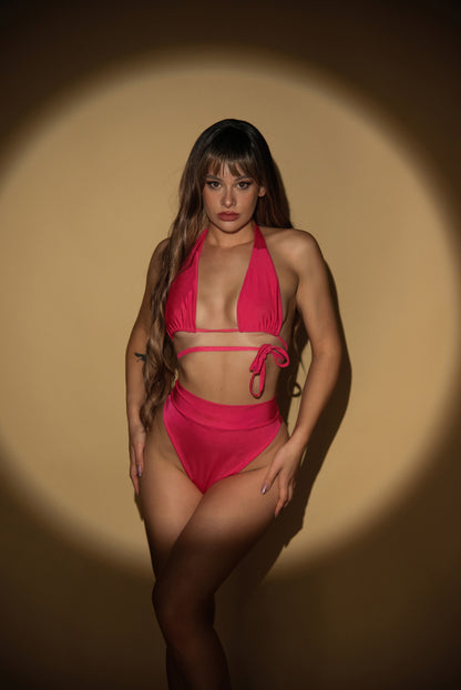 Sun Kissed Bikini in Pink High Waist
